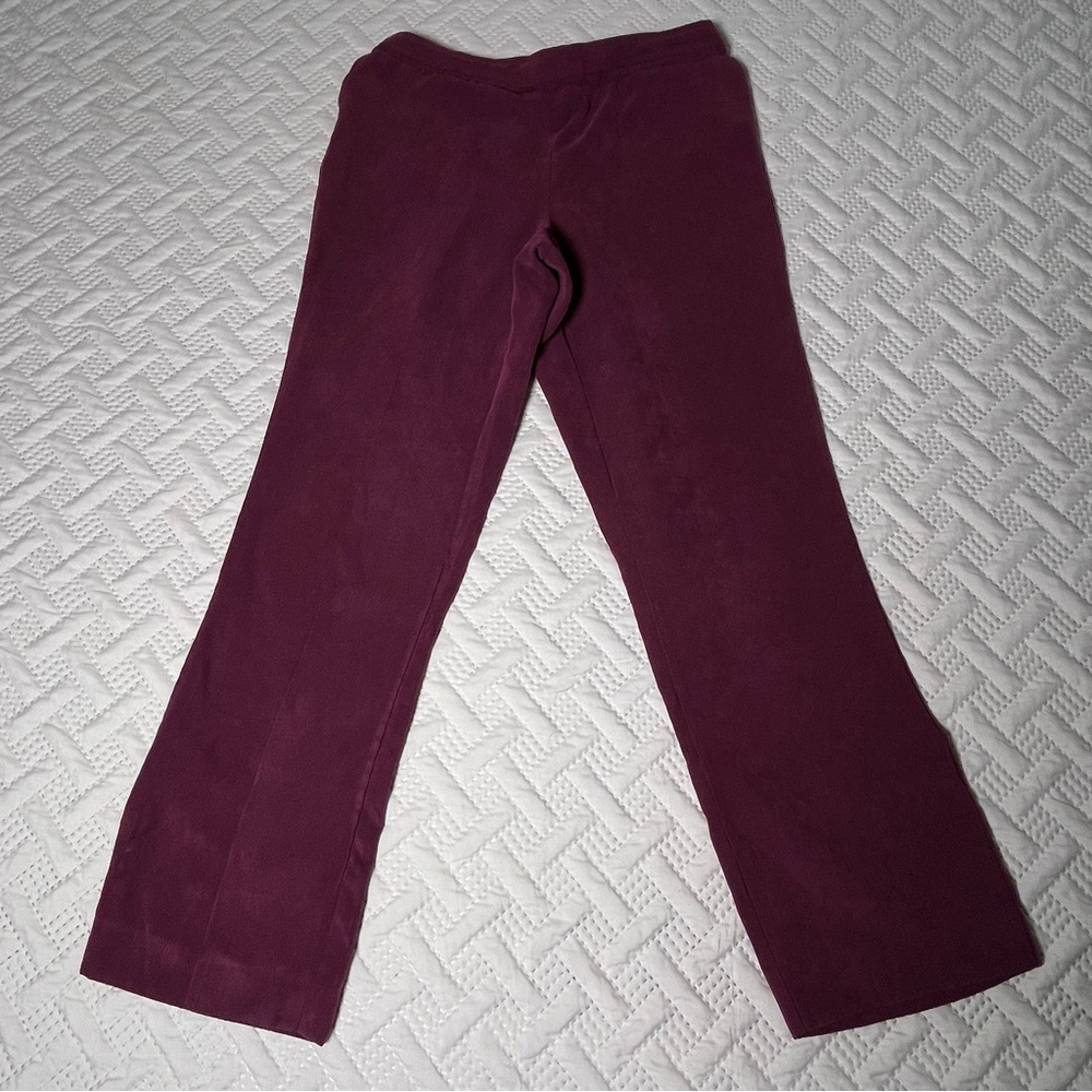 Alfred Dunner Purple Sweat Pants Relaxed Fit Elastic Waistband